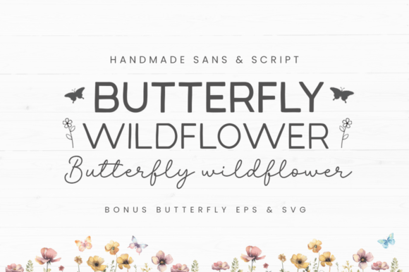 Butterfly Wildflower: A Font Trio for Modern Creatives