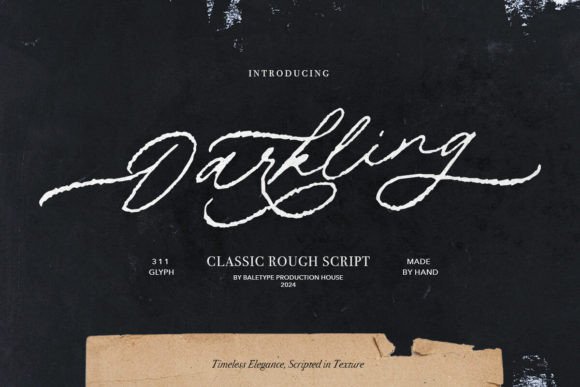 Darkling: A Font with a Natural, Dry Edge