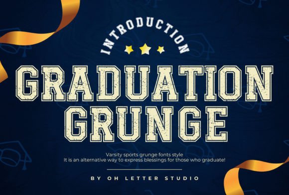 Graduation Grunge: A Bold Slab Serif for Impactful Design