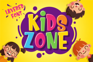 Kids Zone: A Layered Font for Playful, Standout Designs