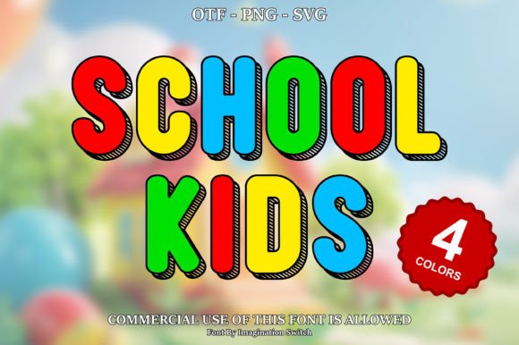 School Kids: A Colorful Font for Playful, Creative Designs