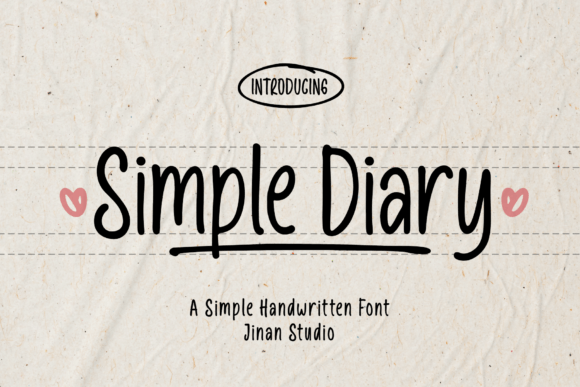Simple Diary: A Handwritten Sans Serif for Modern Designers