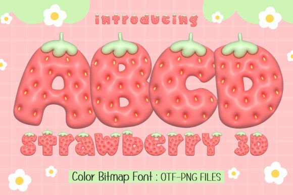 Strawberry 3D: A Playful Font for Vibrant Designs