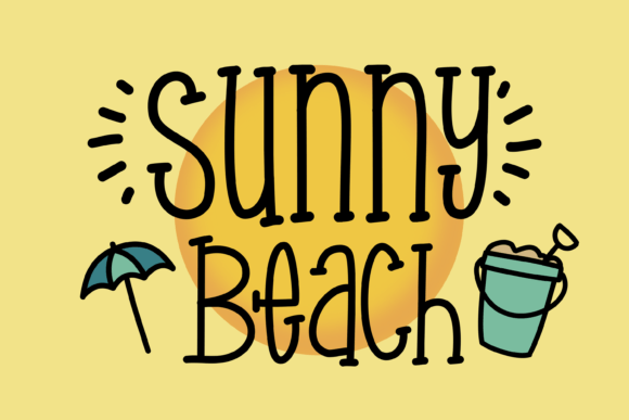Sunny Beach: A Whimsical Typeface for Summer Designs
