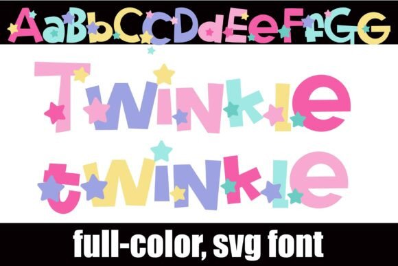 Twinkle Twinkle: A Playful Full-Color Font for Creative Projects